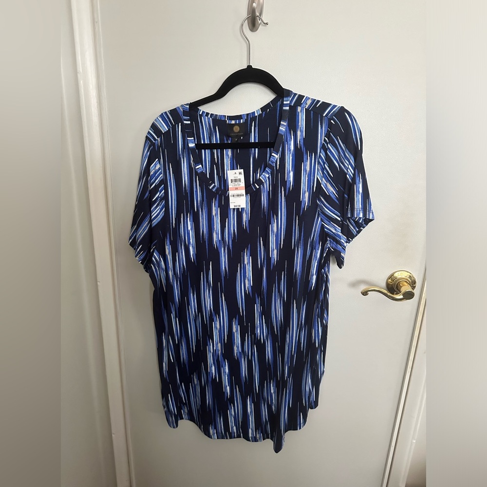 Women’s JM Collection Short sleeve Blouse. Size 2X.